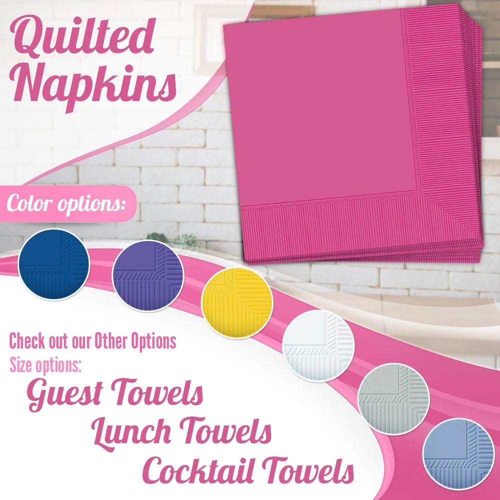 Bright Pink Luncheon Napkins - 50ct