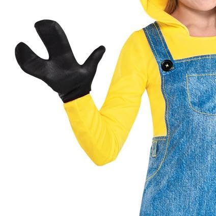 Amscan Despicable Me Minion Halloween Costume, Yellow/Blue Jumpsuit with Overall Shorts Hood & Gloves, Toddler/Kids, Assorted Sizes