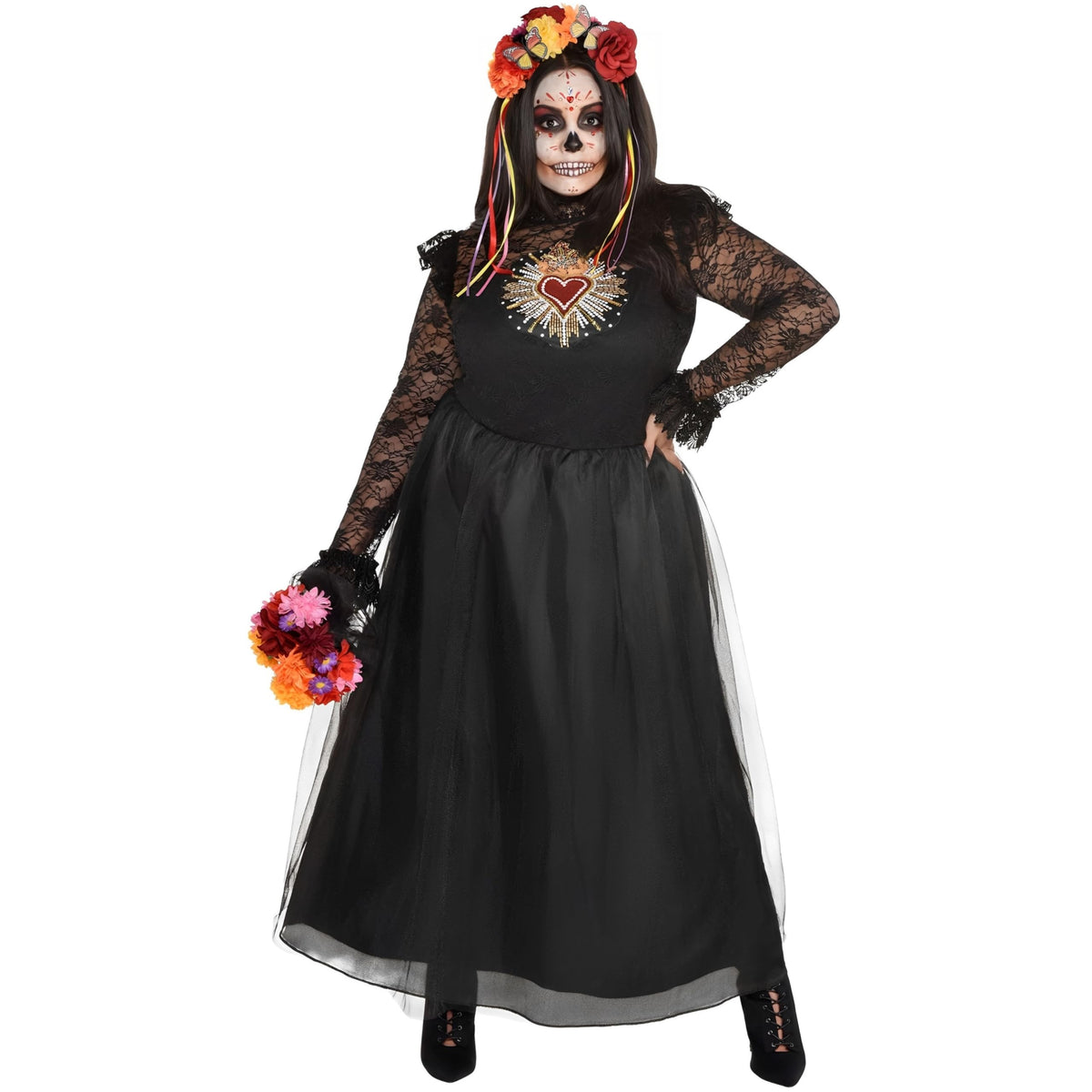 Day of the Dead Plus Size Couture Dress - Adult Plus