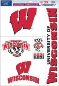 University of Wisconsin 11x17 Inch Sports Decal Sheet