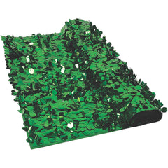 15ft Green Metallic Floral Vinyl Party Curtain