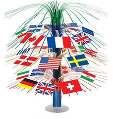 International Flag Cascade Centerpiece