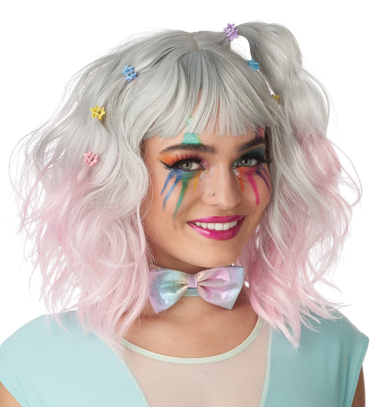 Blonde and Pink Ombre Halloween Wig