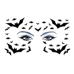 Spooky Bat Glitter Face Stickers for Halloween