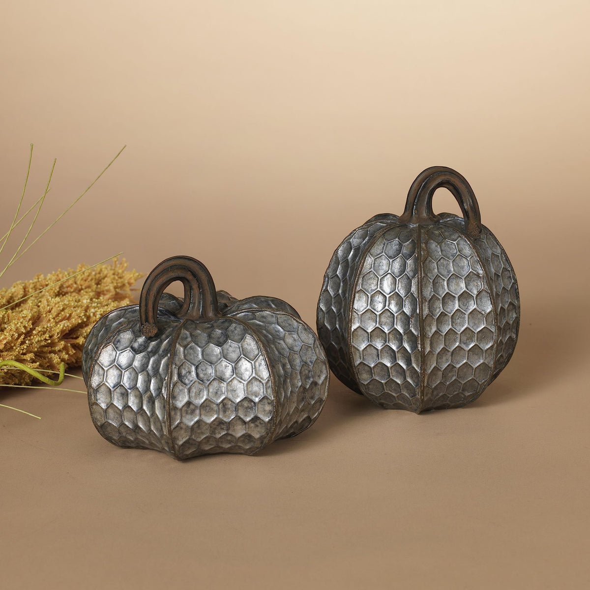 Metallic Pumpkin Halloween Tabletop Decoration
