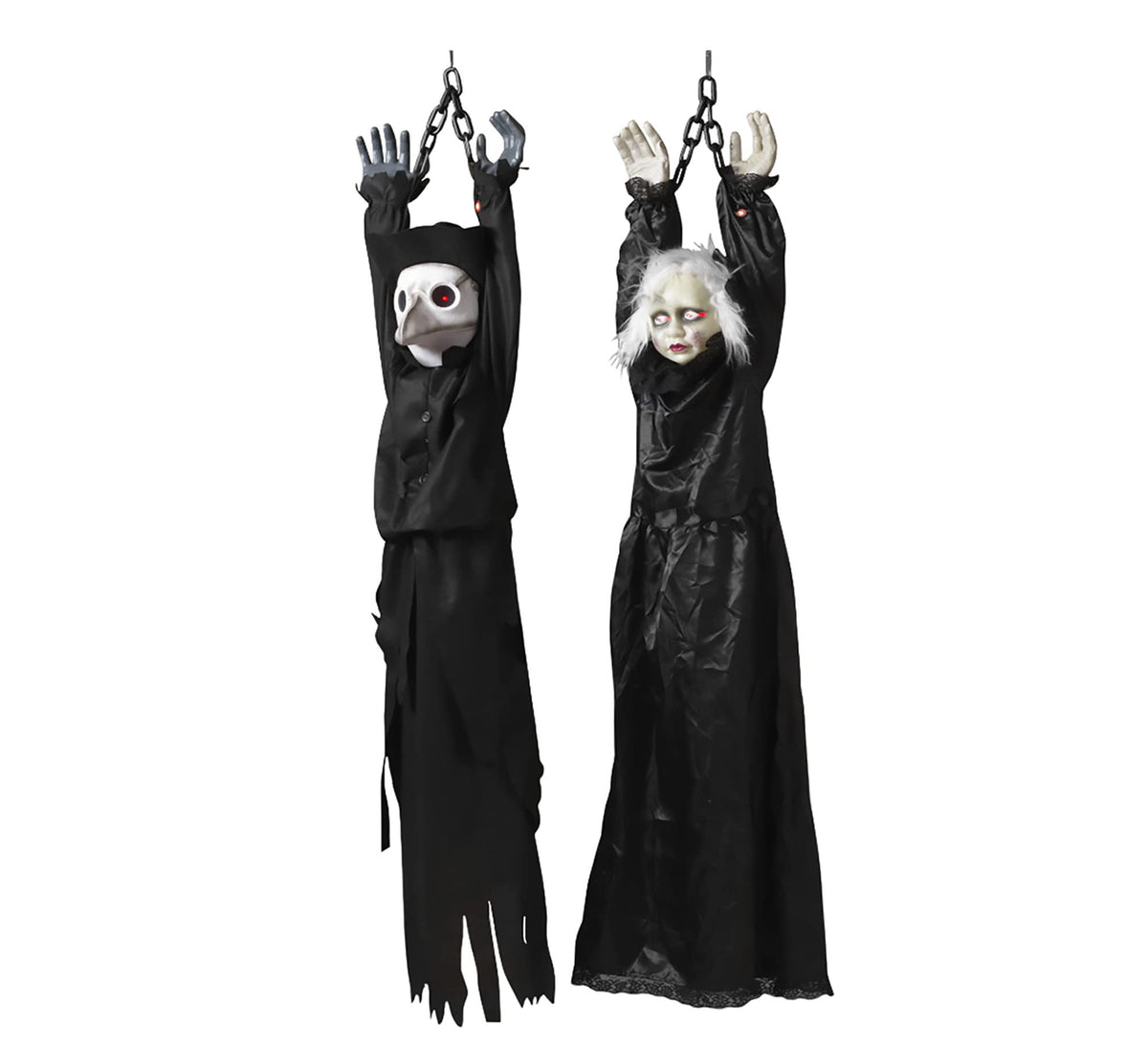 Creepy Animated Hanging Doll Figure - 53 Inches