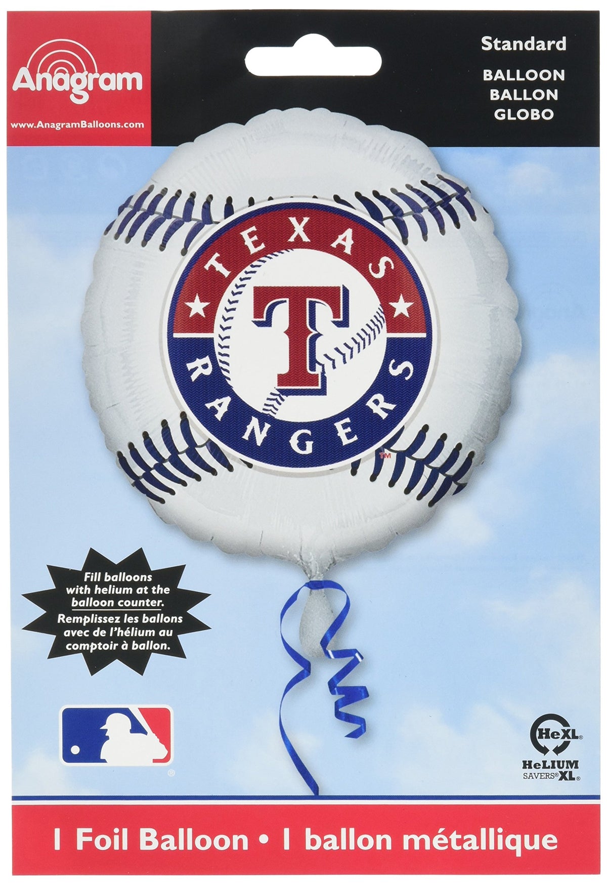 Rangers Baseball 18-Inch Mylar Balloon
