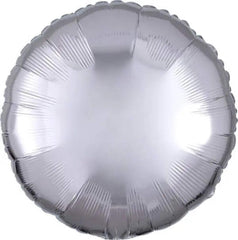 Silver Metallic 18-Inch Foil Circle Balloon