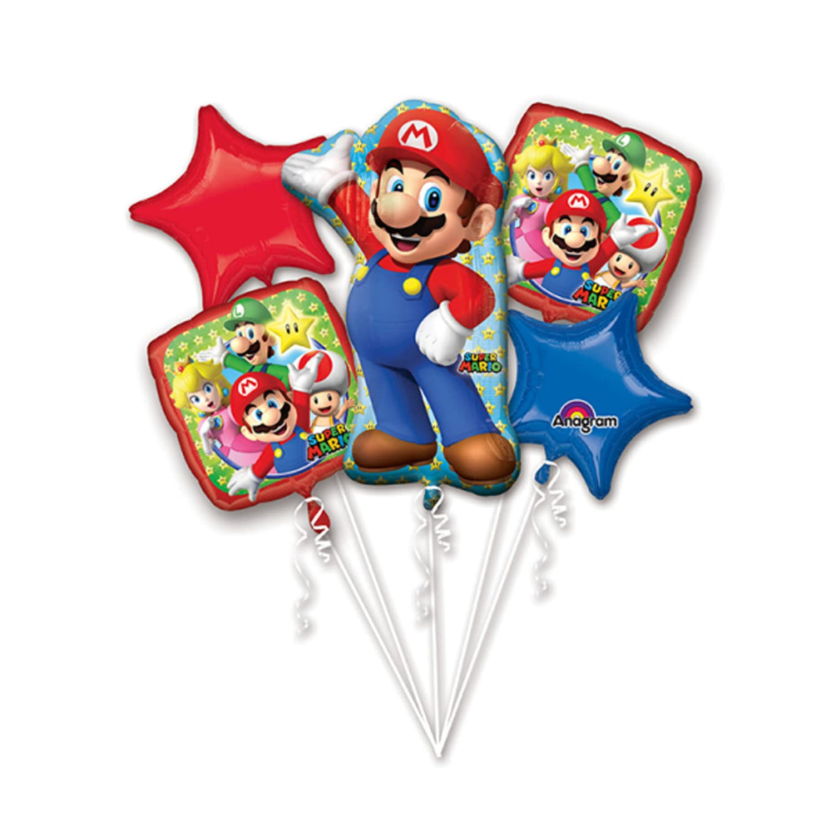 Super Mario Bros. Foil Balloon Bouquet
