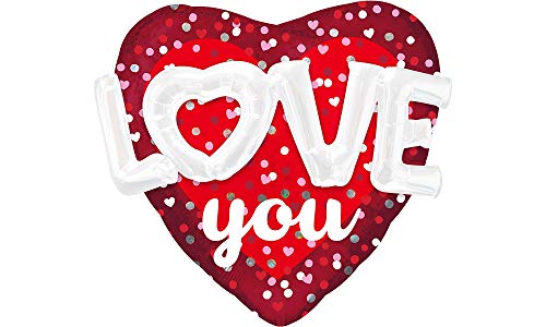 Valentine's Day Multi-Love Hearts and Dots Foil Balloon