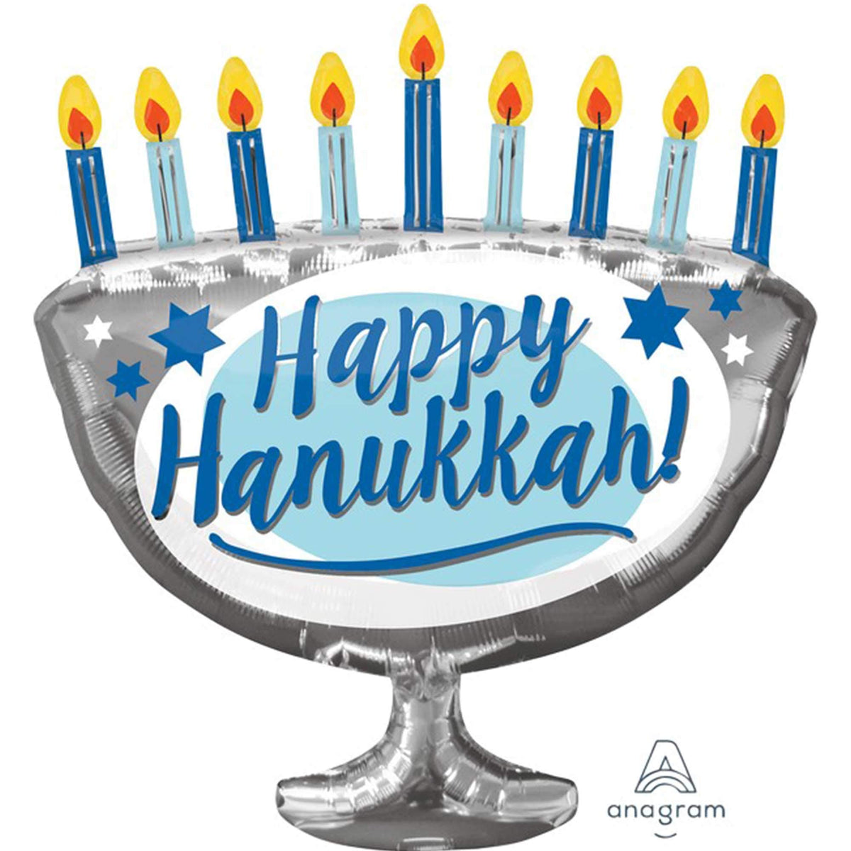 Happy Hanukkah Menorah Foil Super Shape Balloon