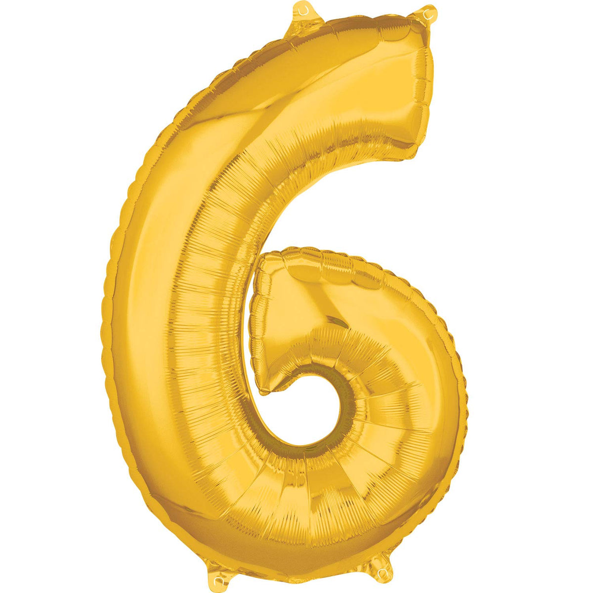 50-inch Gold Number 6 Super Shape Foil Balloon