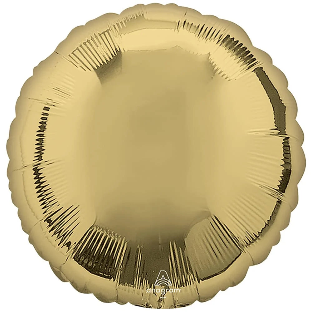 Glamorous White and Gold Circle Foil Balloon - 18"