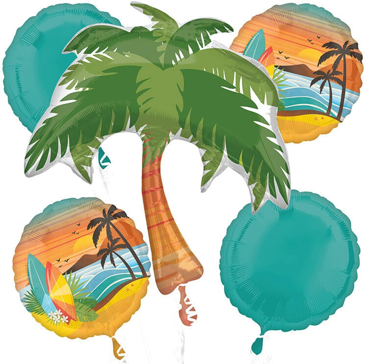 Beach Life Foil Balloon Bouquet - 5 Piece Set