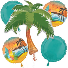 Beach Life Foil Balloon Bouquet - 5 Piece Set