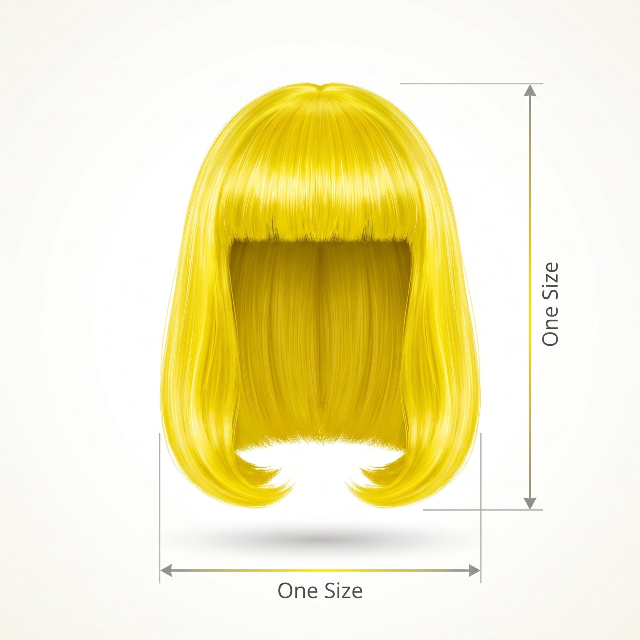 Vibrant Yellow Long Bob Wig
