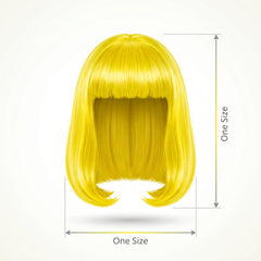 Vibrant Yellow Long Bob Wig