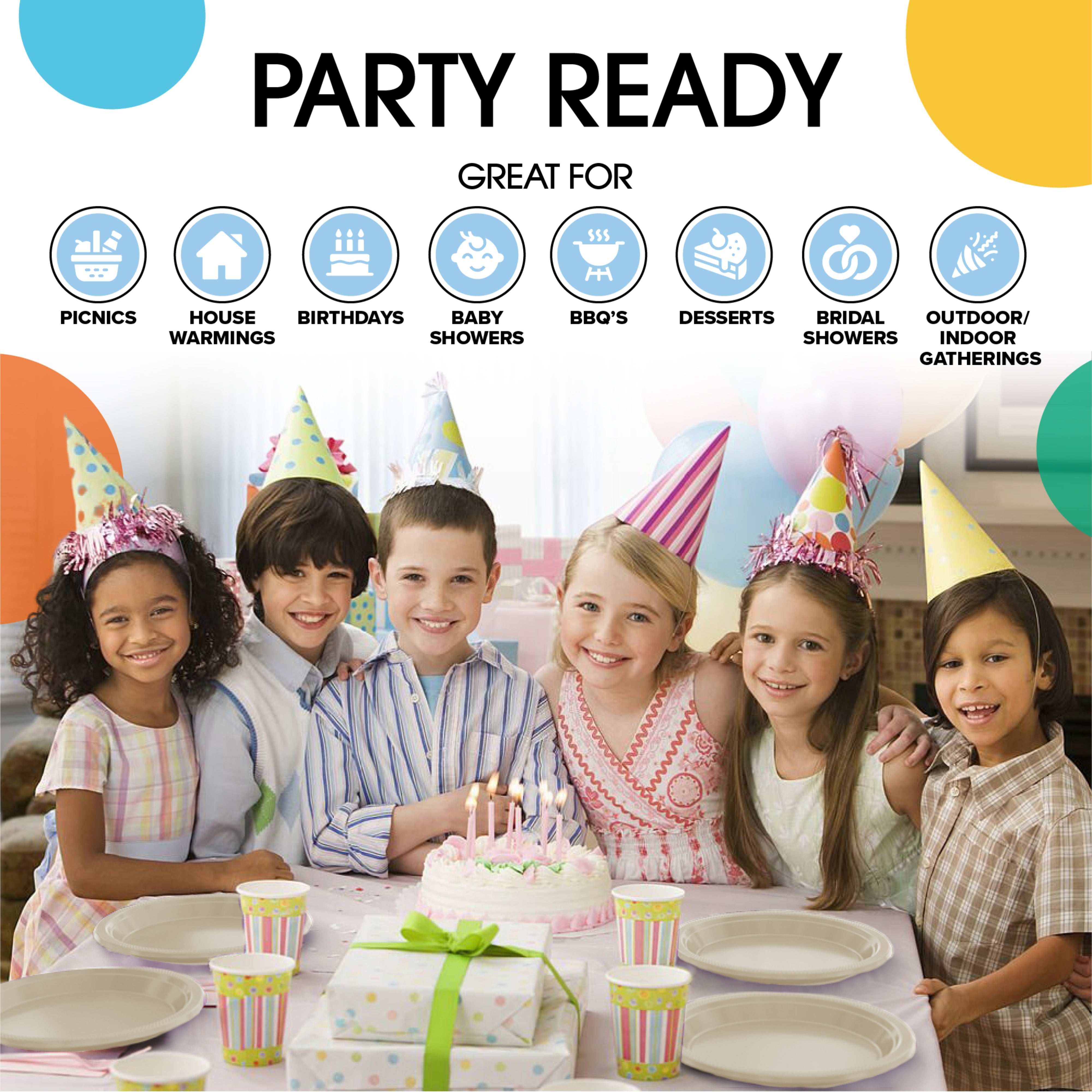 Little Gym - 7 In. Light Blue Plastic Plates | 50 Ct.