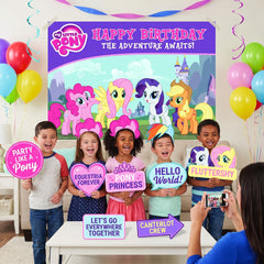 My Little Pony Birthday Scene Setter Kit with Photo Props