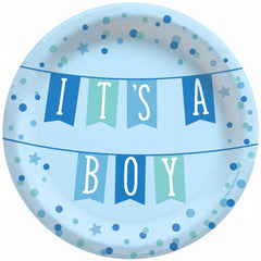 It's a Boy Baby Shower Paper Plates - 6.75"