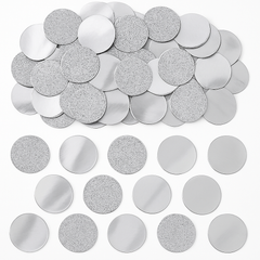 Silver Glitter Circle Confetti for Parties - 2.25 oz