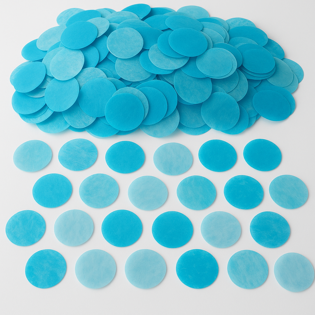 Blue Tissue Confetti Circles for Baby Shower and Gender Reveal