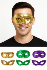Mardi Gras Metallic Masquerade Mask Multipack