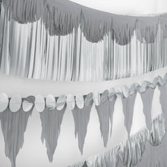 Class 101 - Pennant Fringe Hanging Garland Banner Decoration, Assorted Colours, 8.5-in, for Birthday/Bridal Shower/Graduation/Engagement