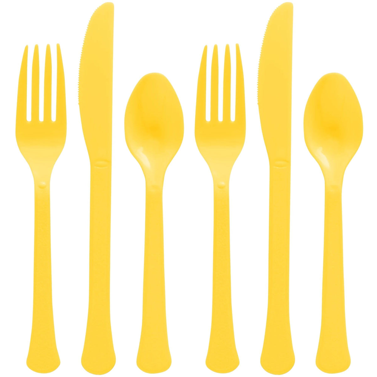 PMA - Yellow Sunshine Assorted Plastic Cutlery Set - 200 Ct.