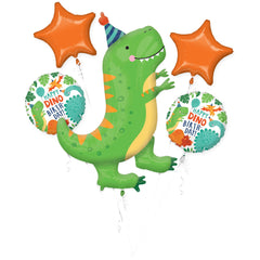 Little Gym - Dinomite Dinosaur Birthday Foil Balloon Bouquet - 5 Ct.