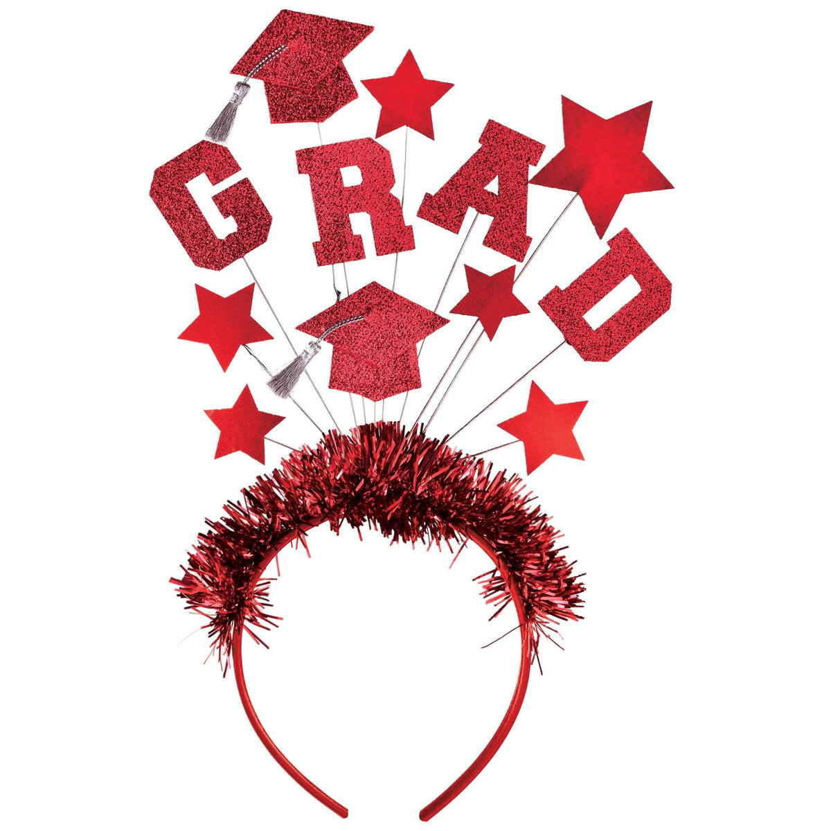 Class 101 - Sparkling Red Graduation Headband with Stars