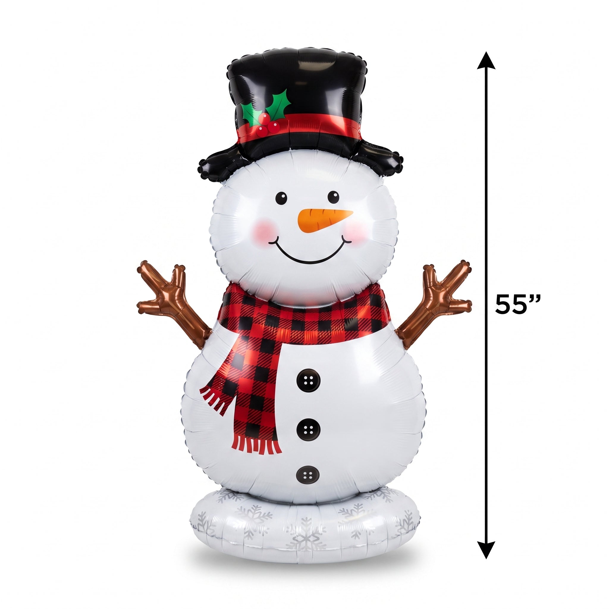 Festive 50-Inch Snowman AirLoonz Balloon - Christmas Foil Air Walker