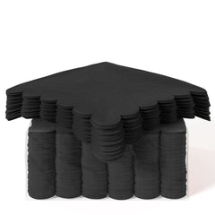 Black Scallop Beverage Napkins - 50 Ct.