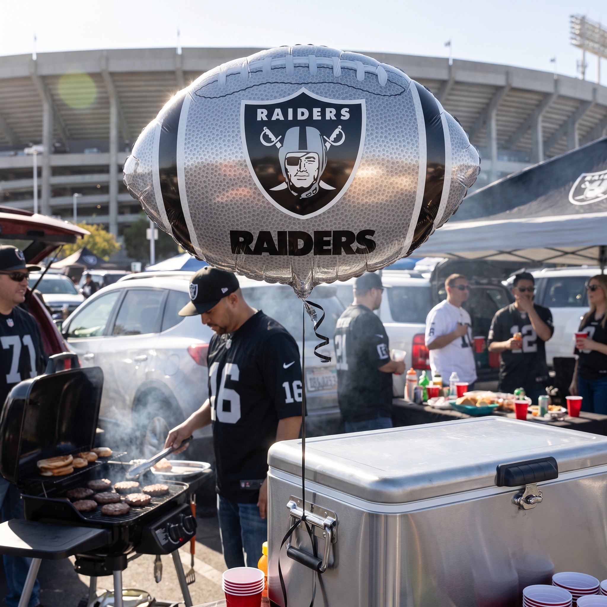 18-Inch Raiders Football Foil Balloon