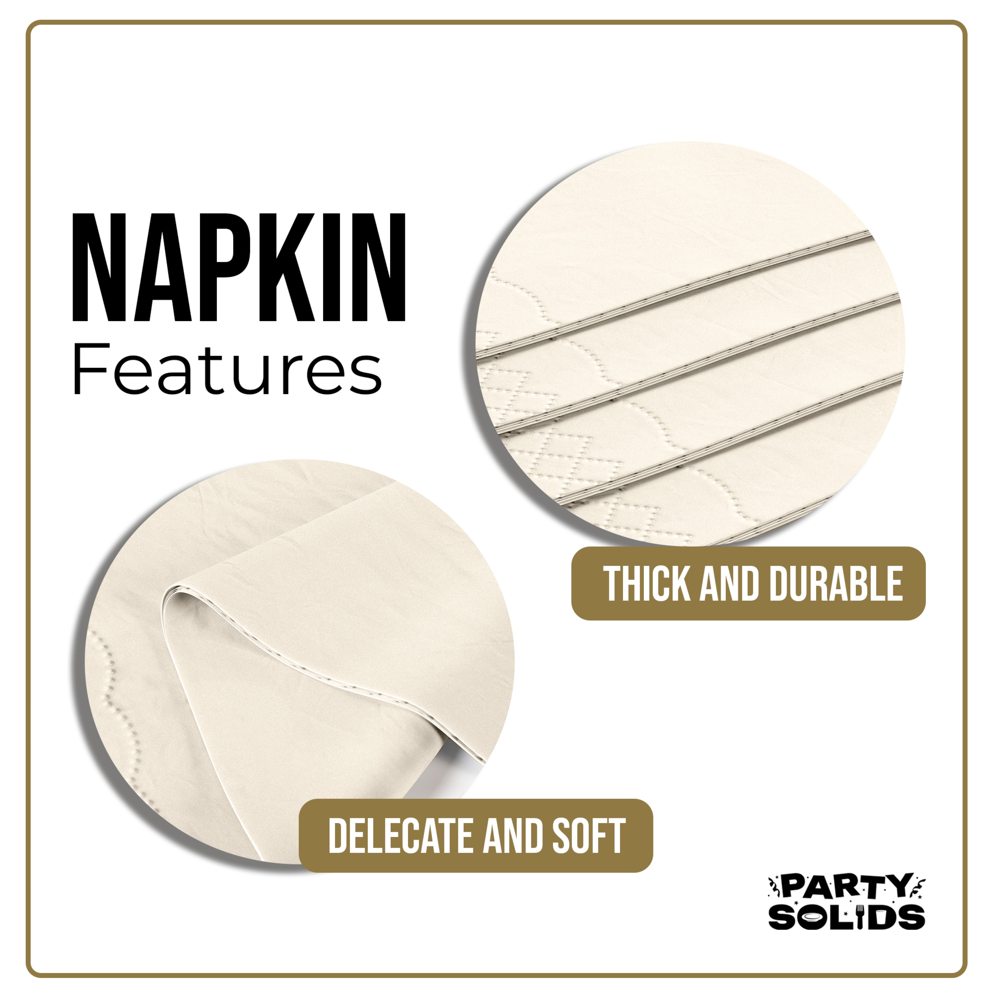 Ivory Guest Towel Napkins - 40 Ct.