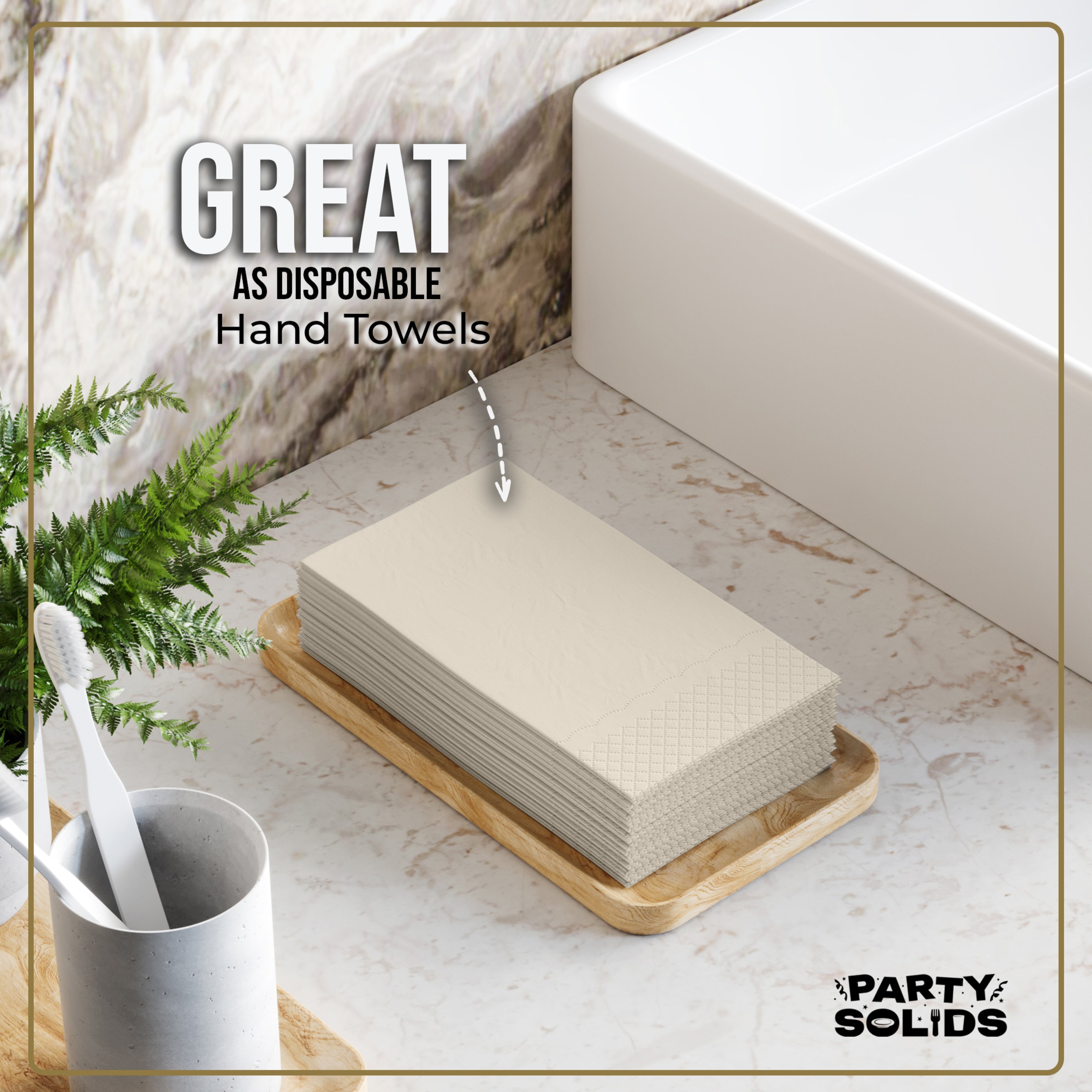 Ivory Guest Towel Napkins - 40 Ct.