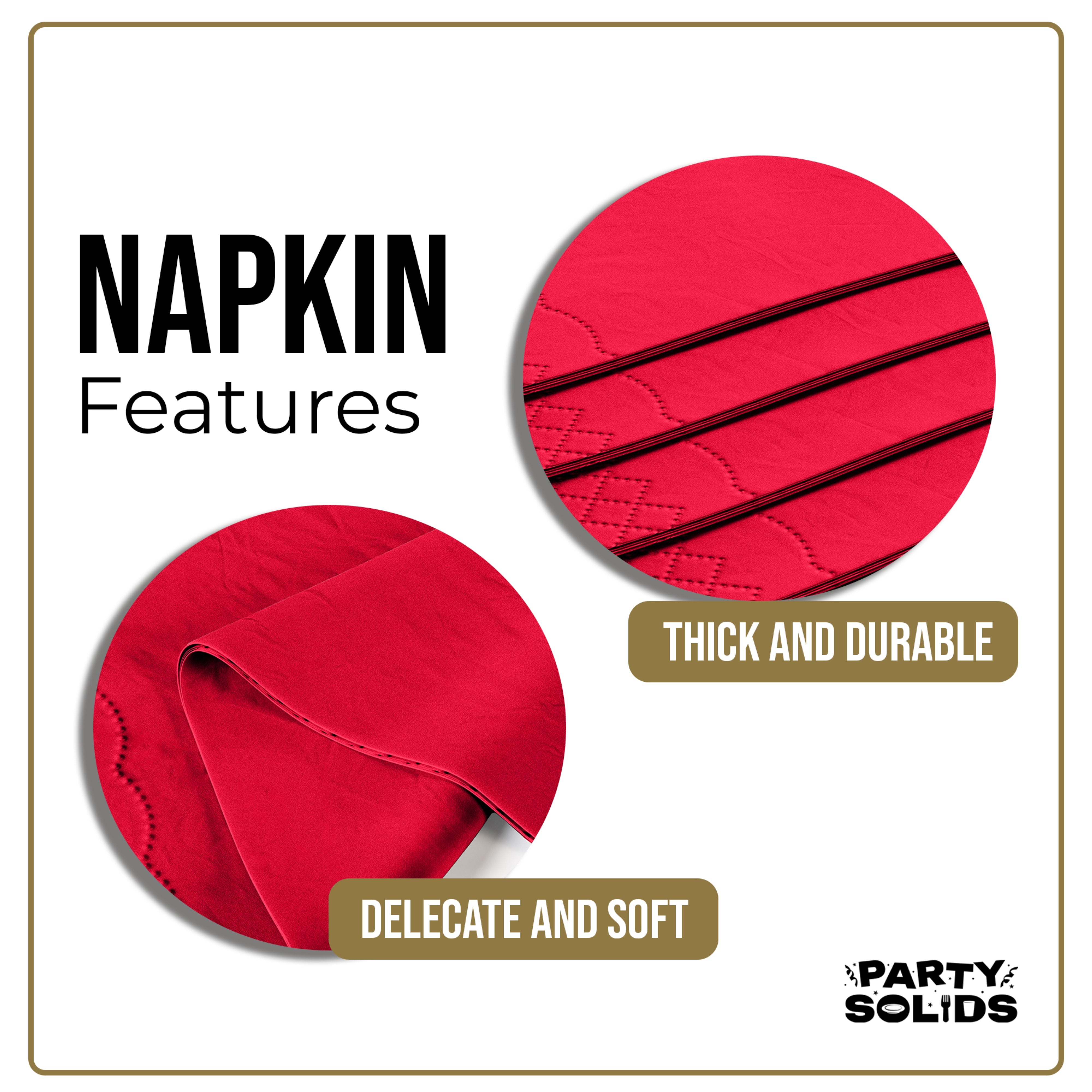 Red Guest Towel Napkins - 40 Ct.