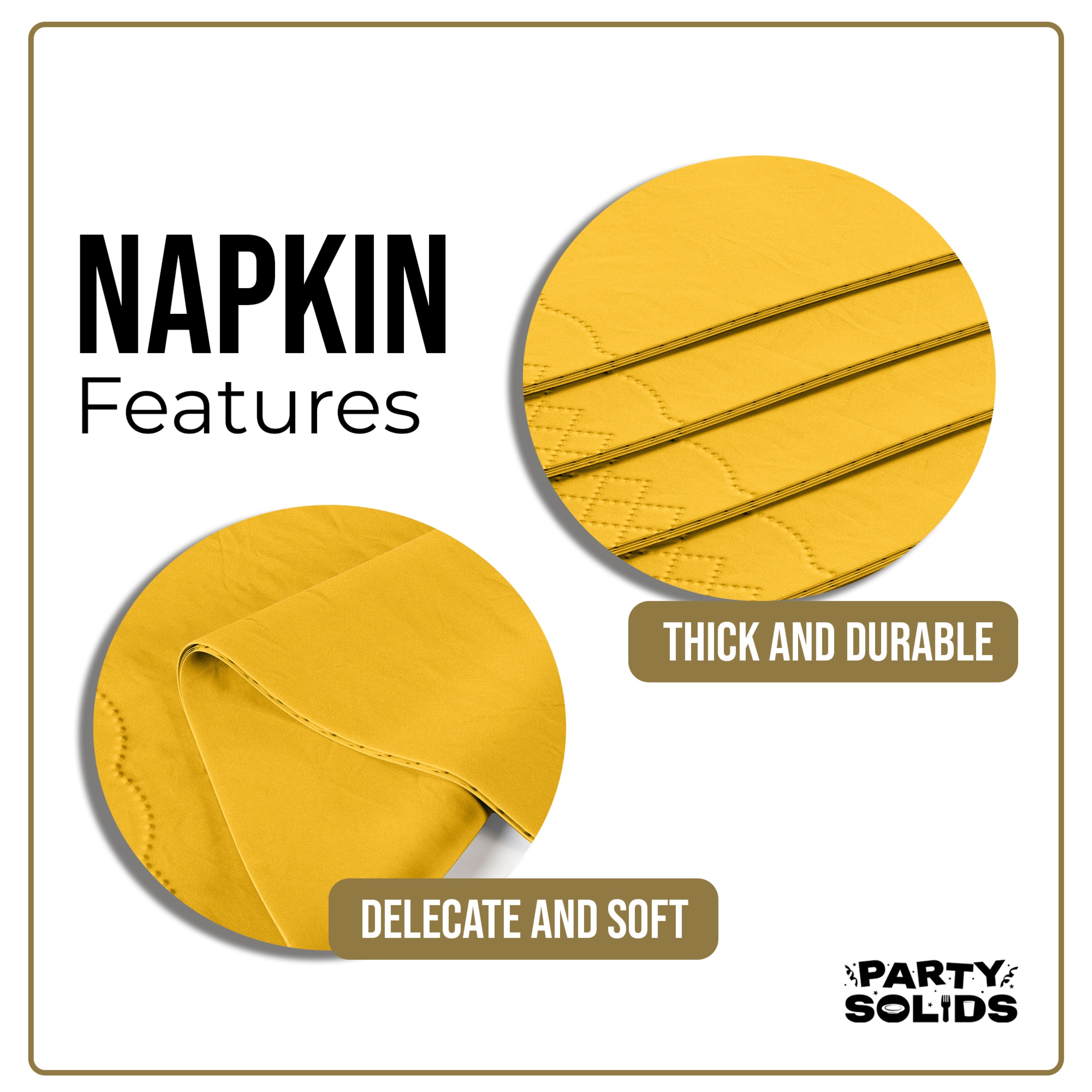 Yellow Guest Towel Napkins