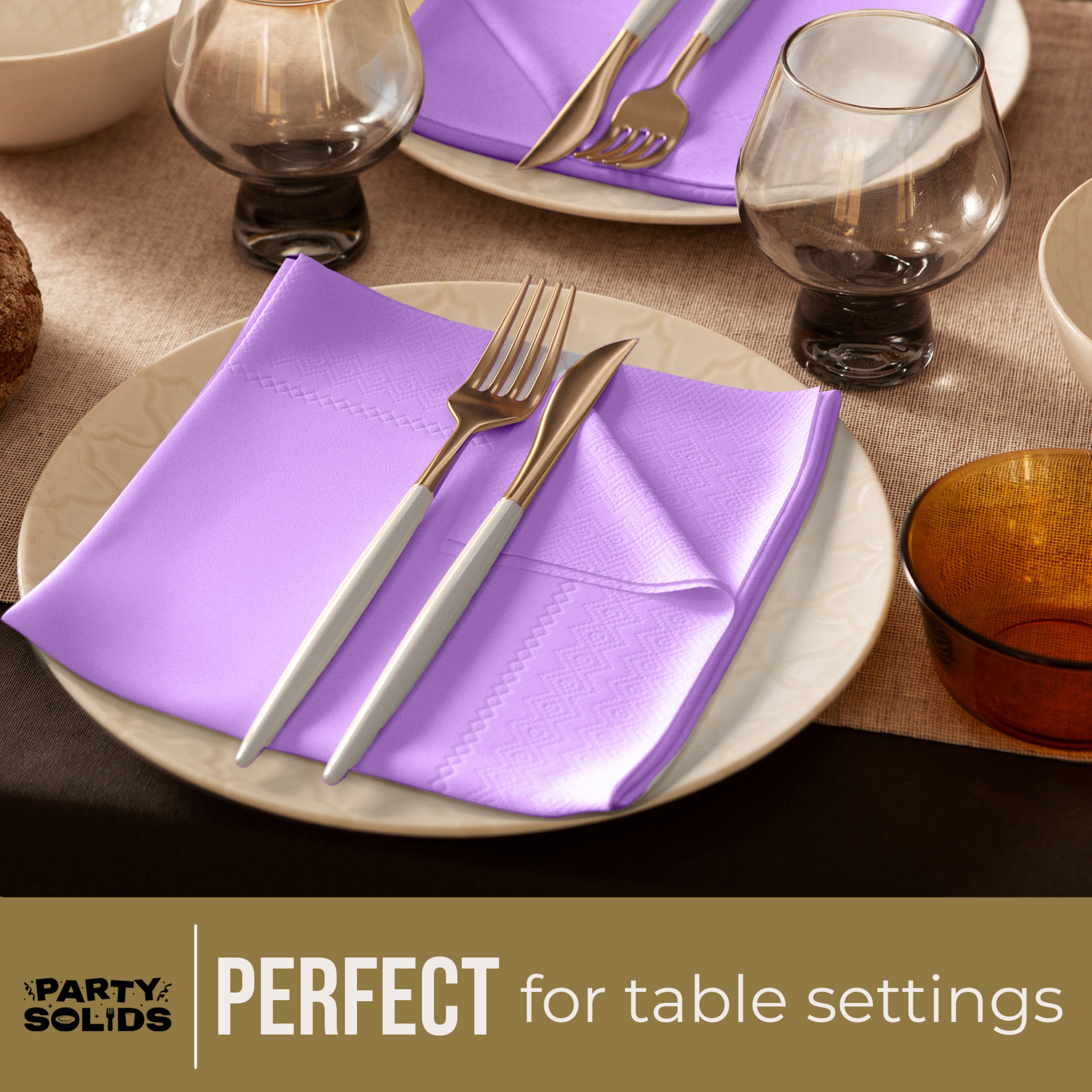 Lavender Dinner Napkins - 50 Ct.