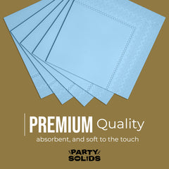 Light Blue Dinner Napkins - 50 Ct.