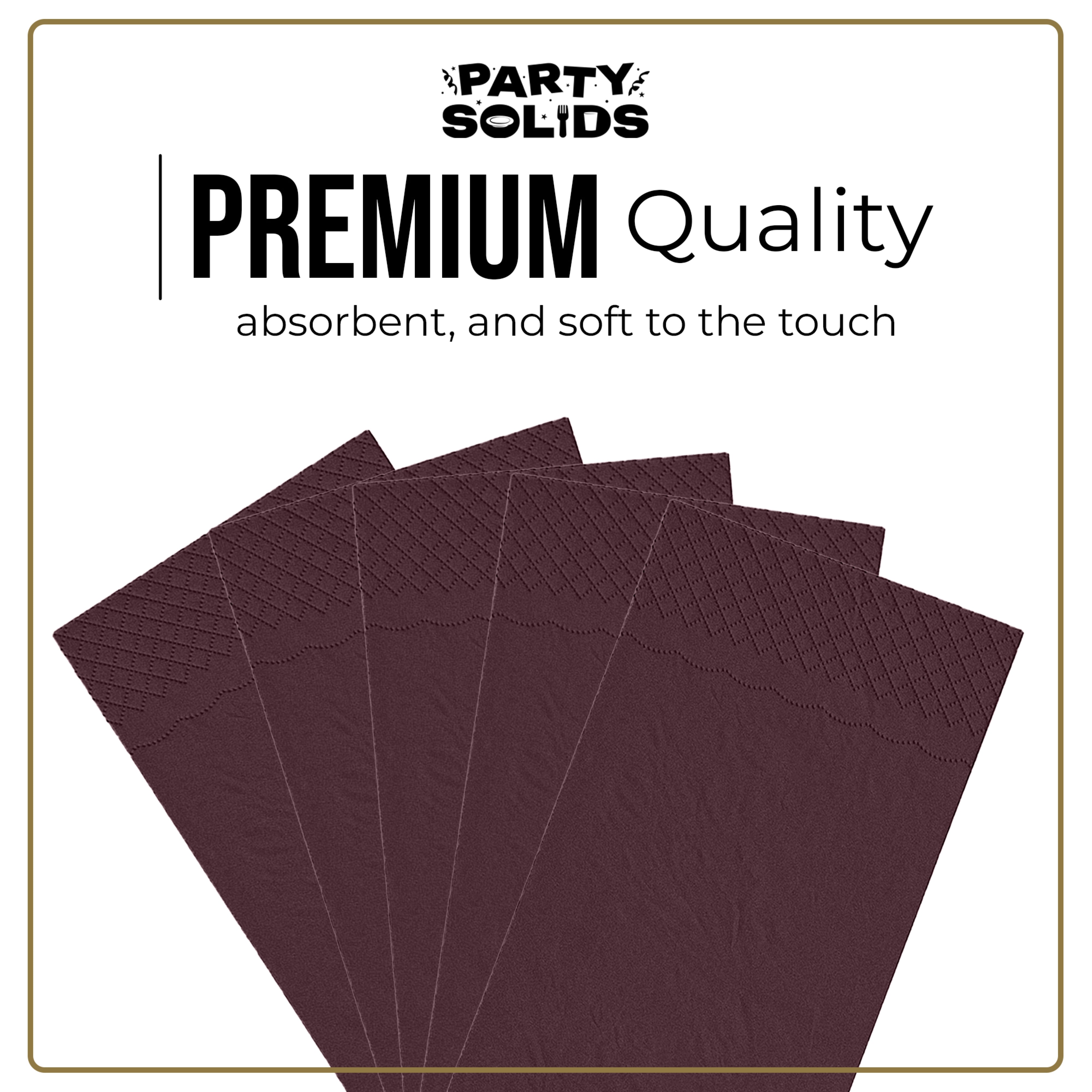 Brown Guest Towel Napkins - 40 Ct.