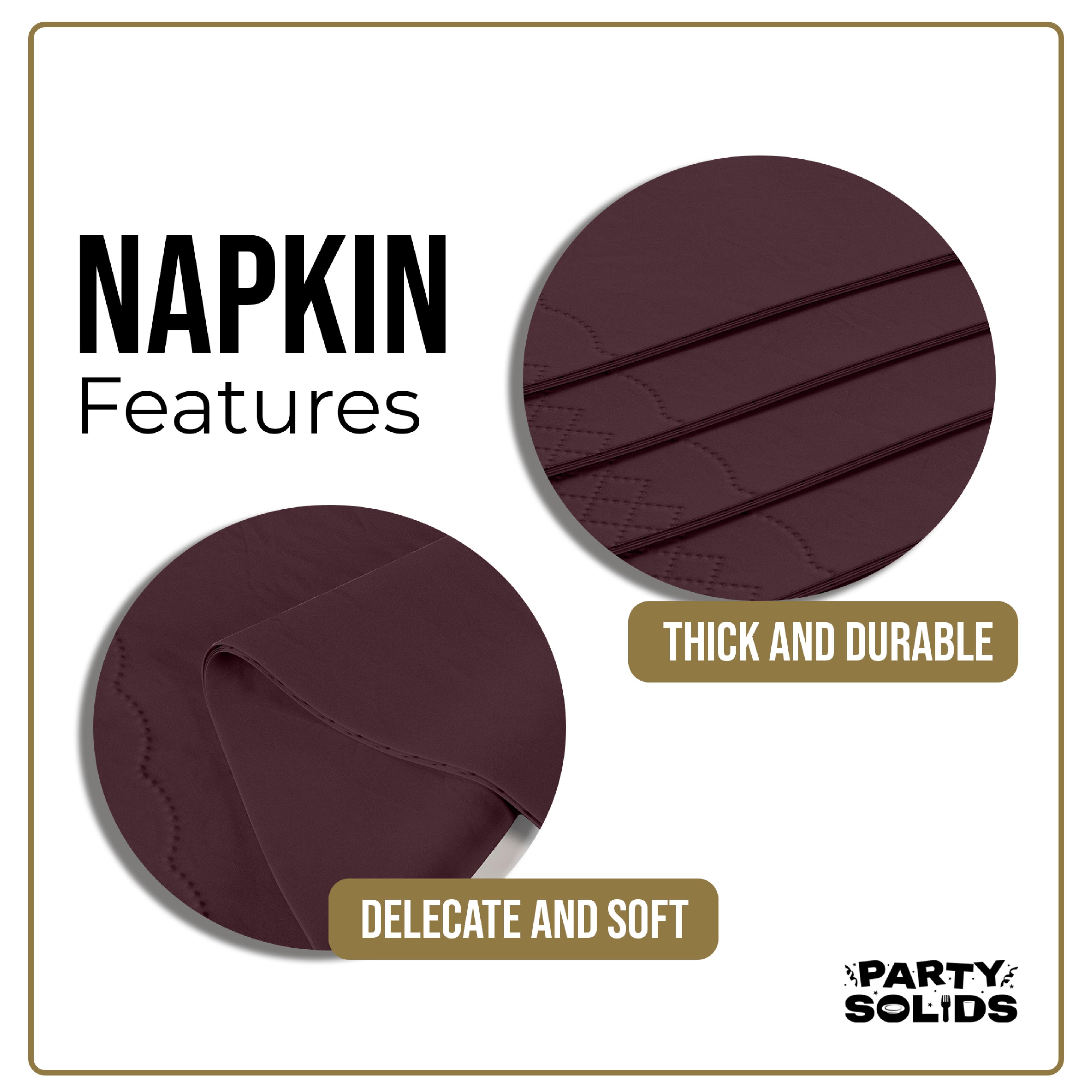 Brown Guest Towel Napkins - 40 Ct.