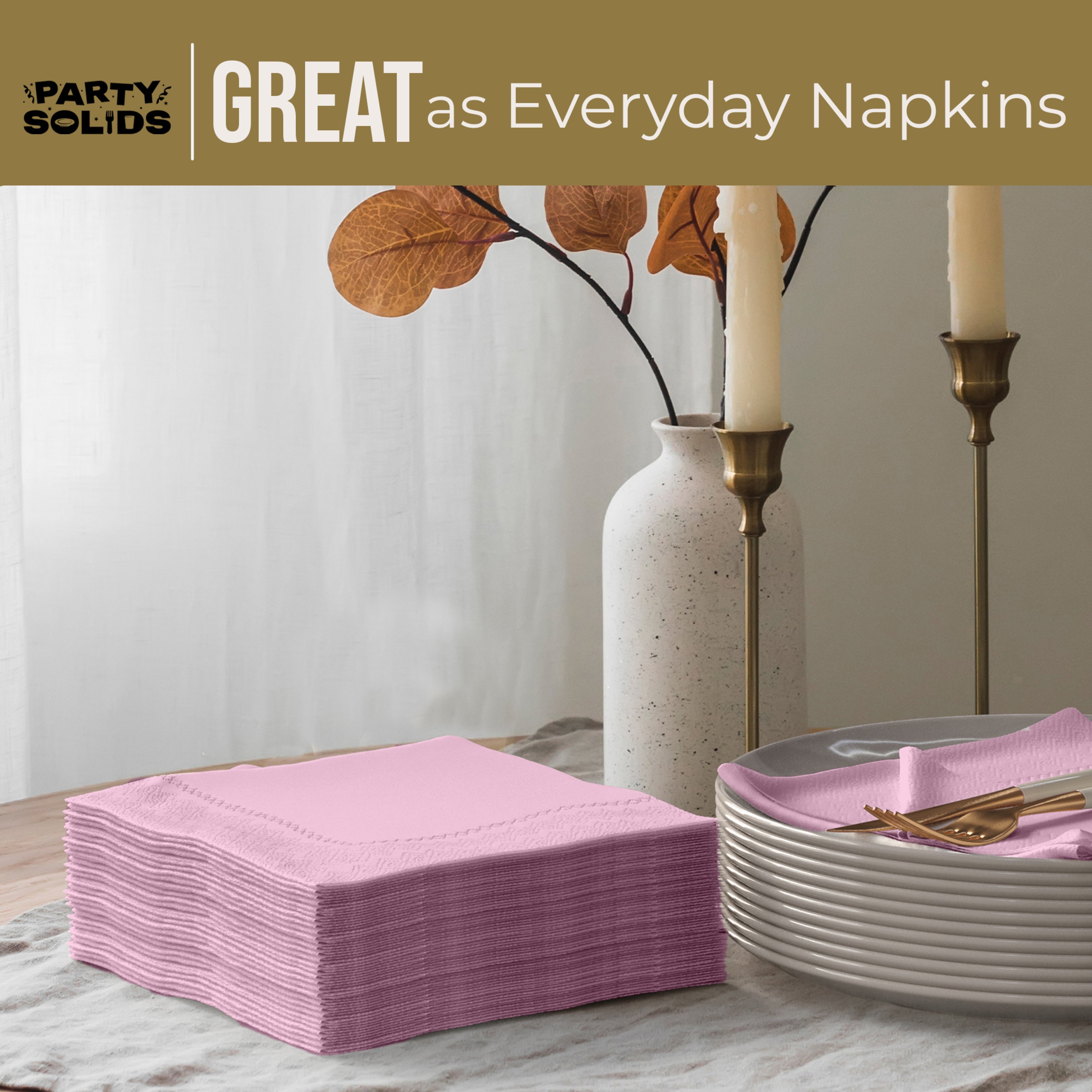 Pink Dinner Napkins - 50 Ct.