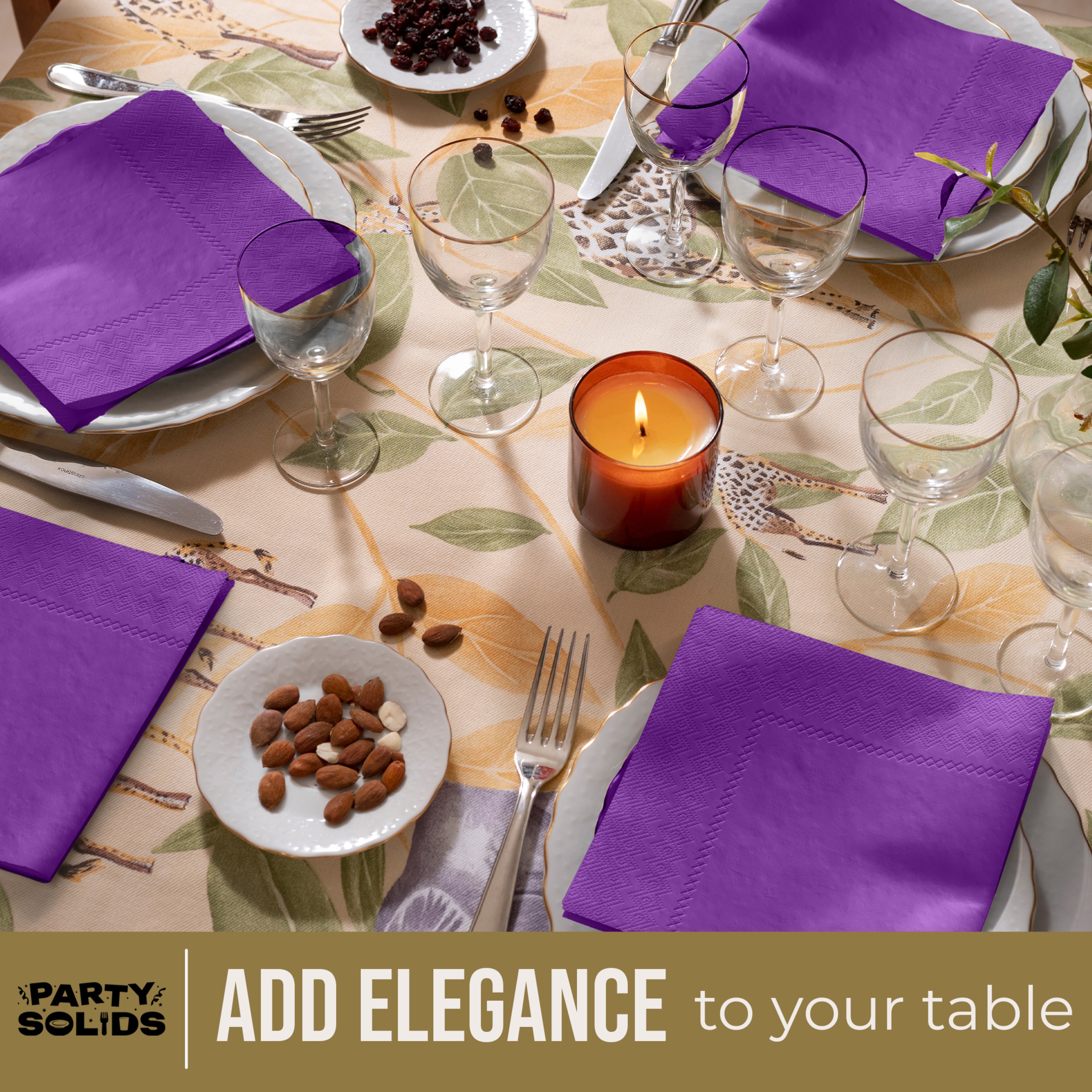 Purple Dinner Napkins - 50 Ct.