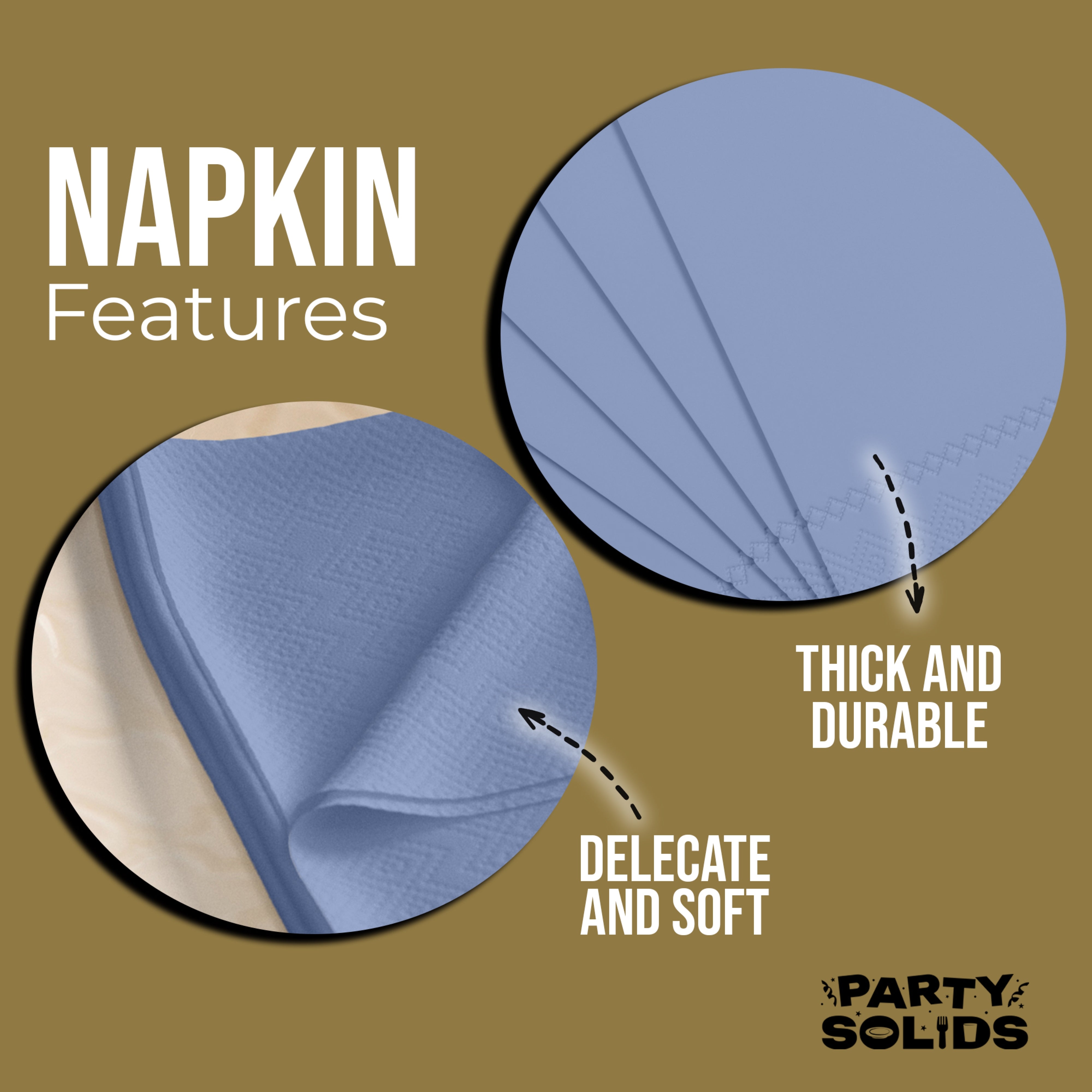 Silver Dinner Napkins - 50 Ct.