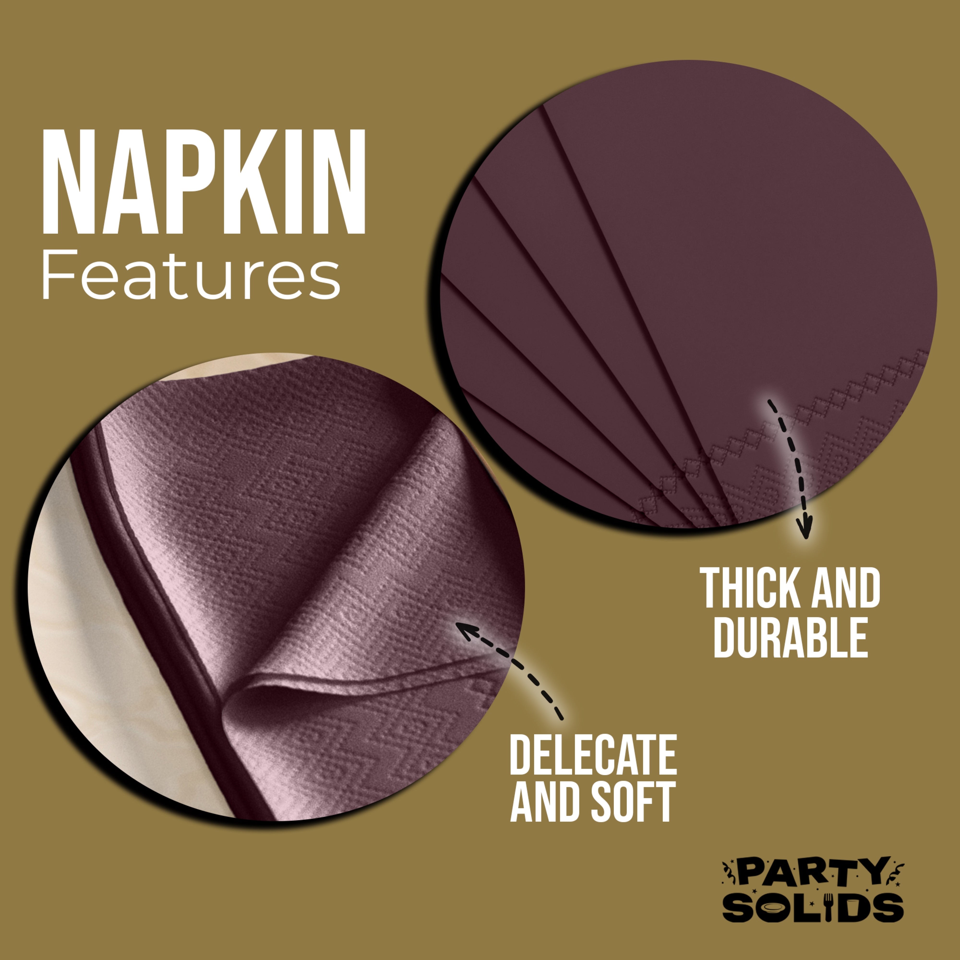 Brown Dinner Napkins - 50 Ct.