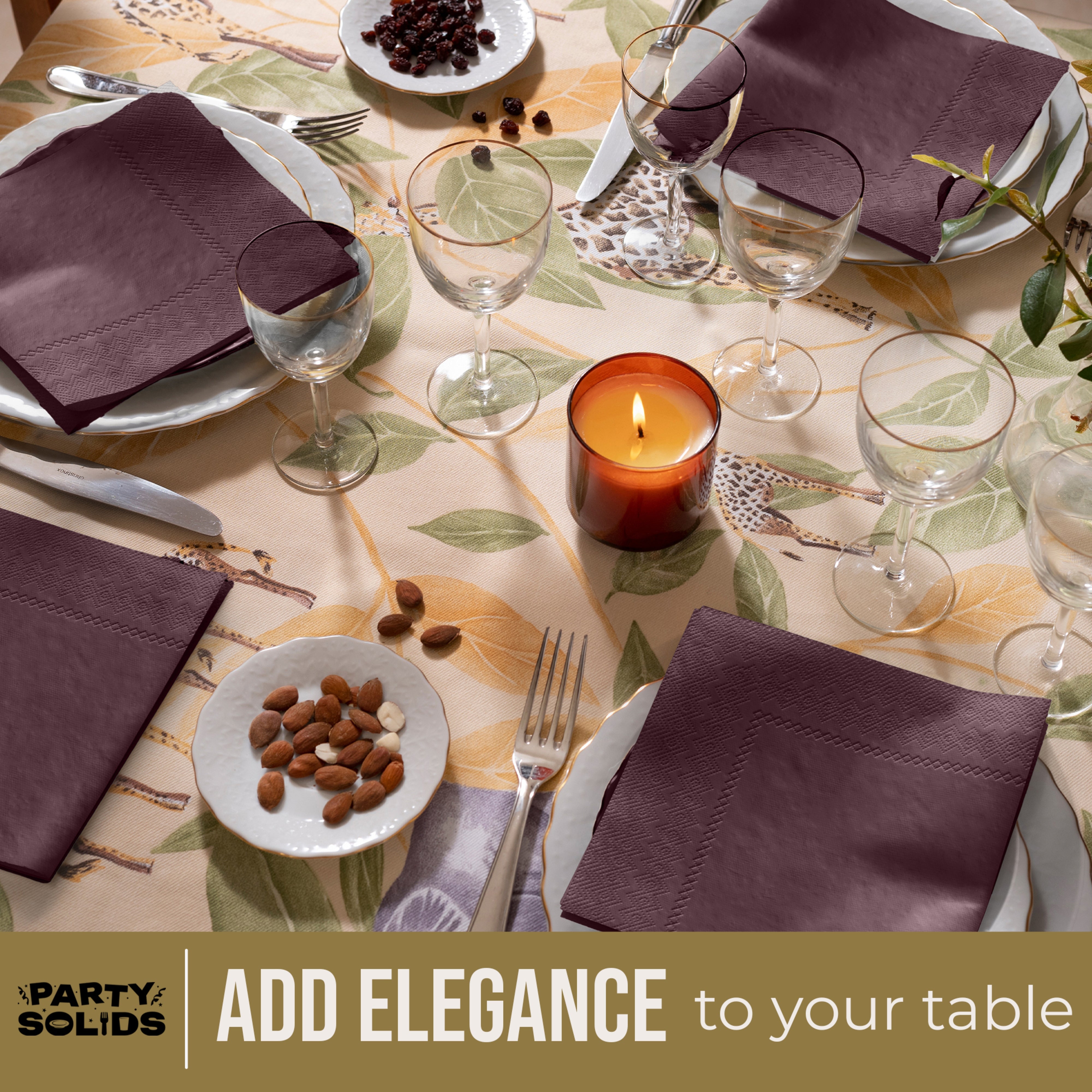 Brown Dinner Napkins - 50 Ct.