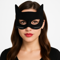 Black Feline Halloween Mask