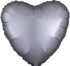 Platinum Heart-Shaped Foil Balloon