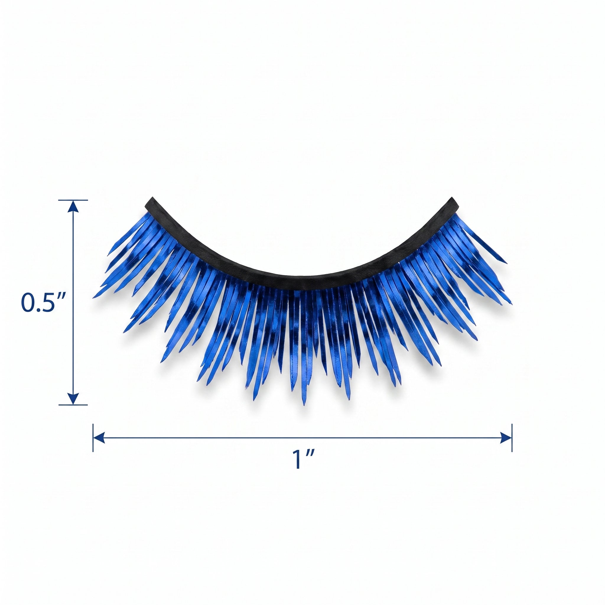 Royal Blue Tinsel Self-Adhesive False Eyelashes
